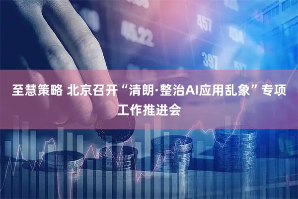 至慧策略 北京召开“清朗·整治AI应用乱象”专项工作推进会